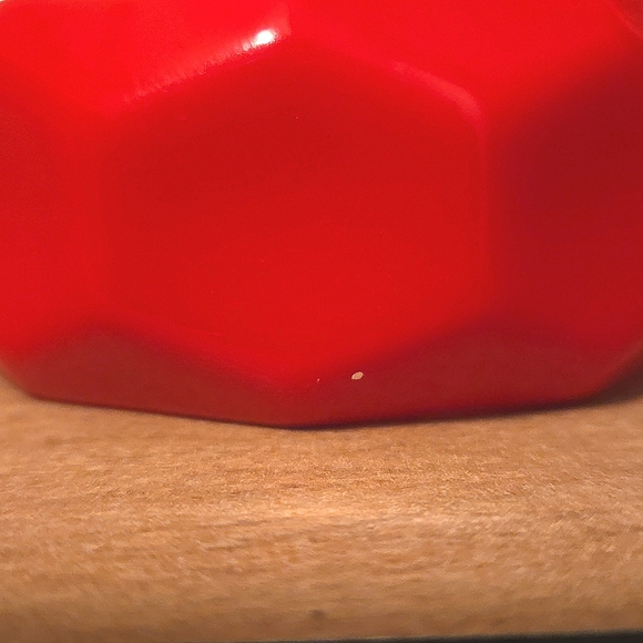 Y2K Red Plastic Hexagonal Design Bracelet - Picture 3 of 6